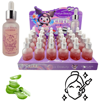 24 PC Glass Jar serum ALOE VERA & COLLAGEN