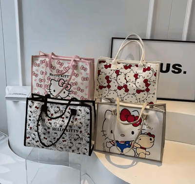 Large Kitty Canvas Tote